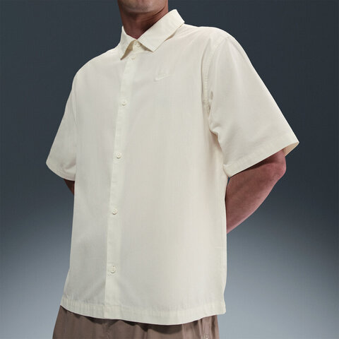 NIKE耐克2025男子AS M NK CLUB SS BTN SHIRT WSH短袖衬衫HJ2030-133