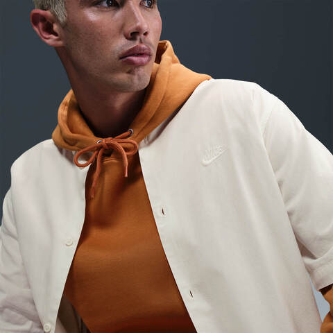 NIKE耐克2025男子AS M NK CLUB SS BTN SHIRT WSH短袖衬衫HJ2030-133