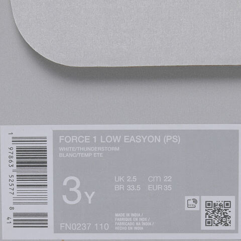 NIKE耐克2025男小童FORCE 1 LOW EASYON (PS)儿童FN0237-110