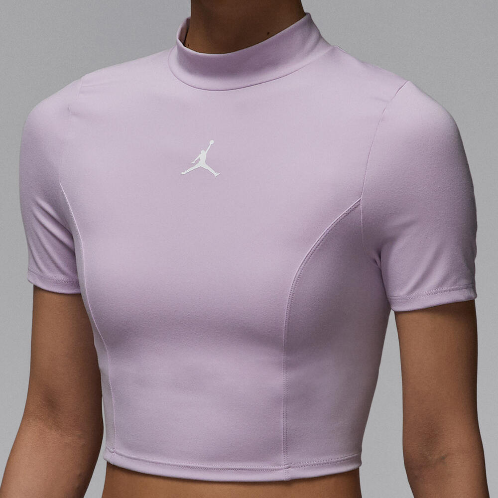 NIKE耐克2025女子AS W J SS SOLID KNIT TOP针织有领短THJ0084-530