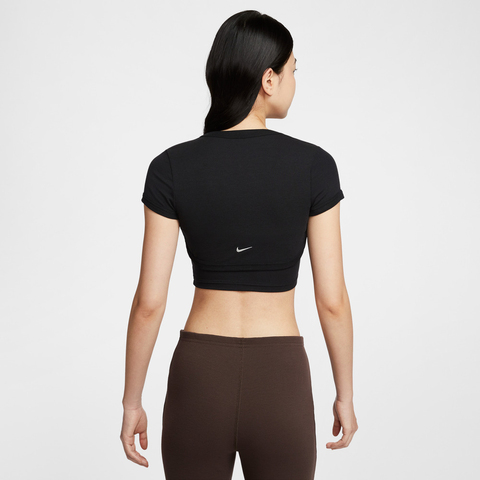 NIKE耐克2025女子AS W NSW NK CHLL KNT MRIB 2N1针织无领短THJ1300-010