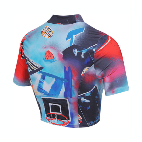 NIKE耐克2025女子AS W J SS KNIT TOP AOP针织有领短THJ0077-100