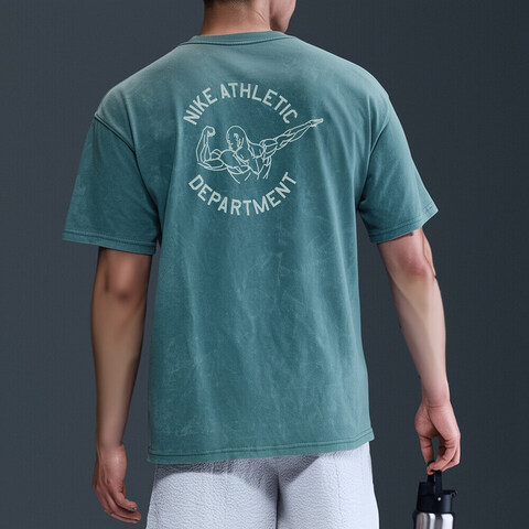 NIKE耐克2025男子AS M NK TEE M90 GYM CULT针织无领短THJ3694-006