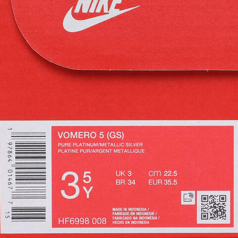 NIKE耐克2025男大童VOMERO 5 (GS)儿童HF6998-008