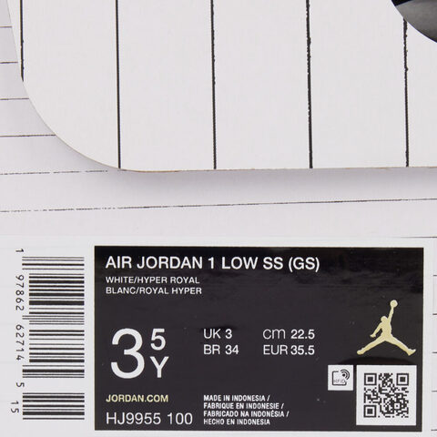 NIKE耐克2025男大童AIR JORDAN 1 LOW SS (GS)乔丹HJ9955-100