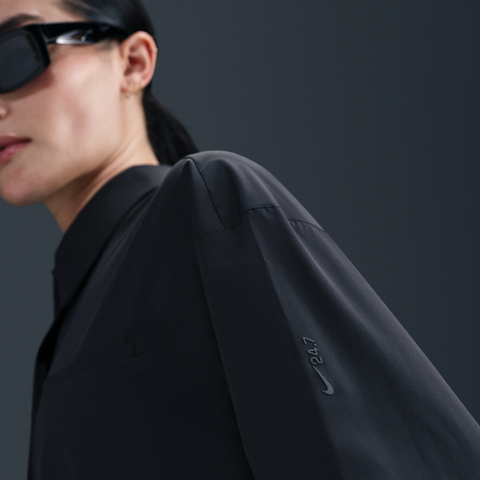NIKE耐克2025女子AS W NK 24.7 DF LS SHIRT WVN梭织无帽外套HQ0237-010