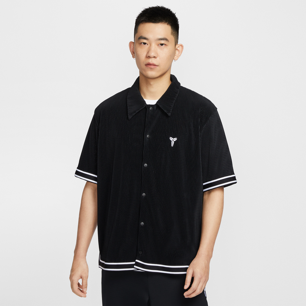 NIKE耐克2025男子AS KB M NK PLEATED SS TOP针织无领短TIB0021-010