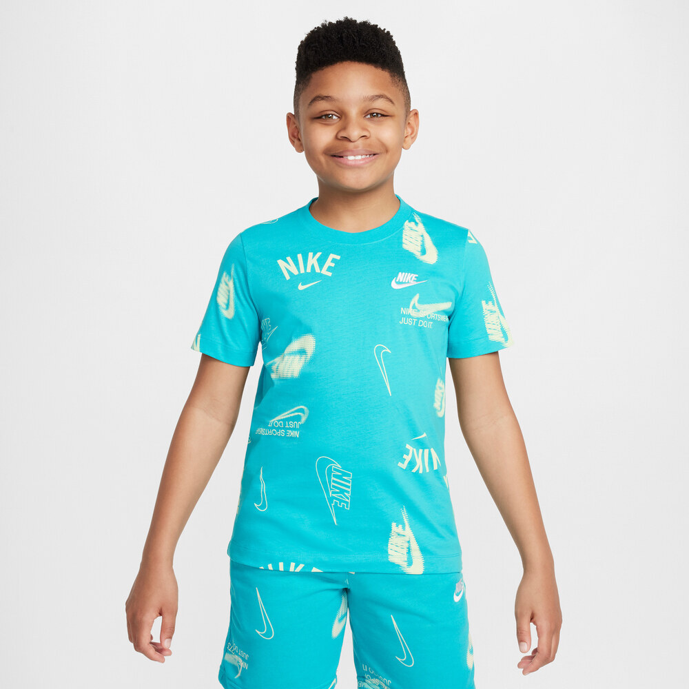 NIKE耐克2025大童K NSW TEE CLUB ENERGY AOP针织无领短THQ9292-345