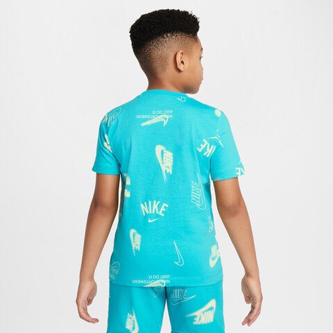 NIKE耐克2025大童K NSW TEE CLUB ENERGY AOP针织无领短THQ9292-345