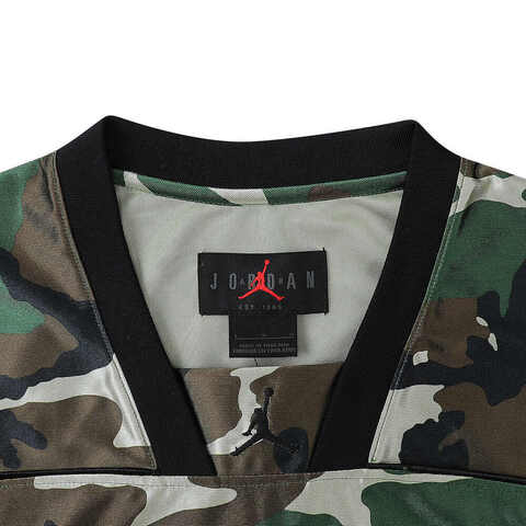 NIKE耐克2025男子M J CAT SCRATCH JERSEY CAMO针织无领短THQ4706-394