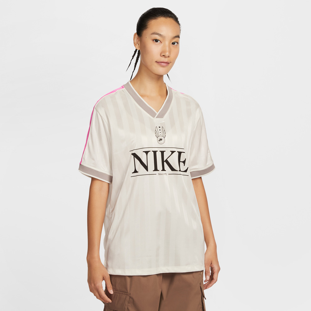 NIKE耐克2025女子AS W NSW V NECK JERSEY针织无领短TIH8505-133