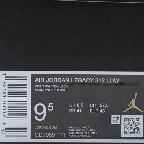 JordanJordan2025男子AIR JORDAN LEGACY 312 LOW乔丹CD7069-111