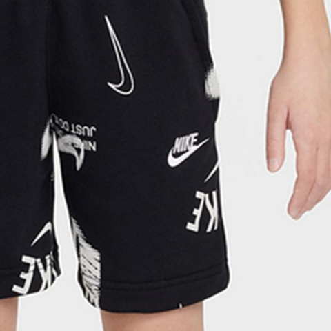NIKE耐克2025大童K NSW CLUB FT SHORT BRND NRG针织短裤HJ2644-010