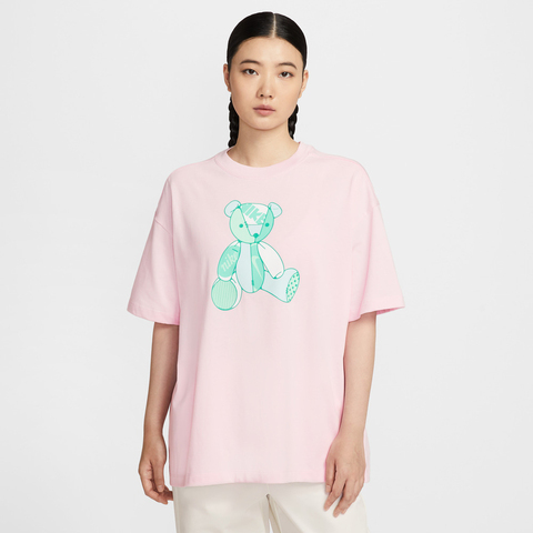 NIKE耐克2025女子AS W NSW SS OS TEE BEAR GCEL针织无领短TIM3380-663