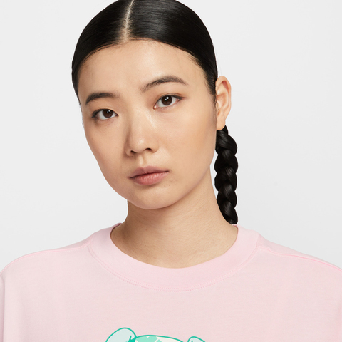 NIKE耐克2025女子AS W NSW SS OS TEE BEAR GCEL针织无领短TIM3380-663