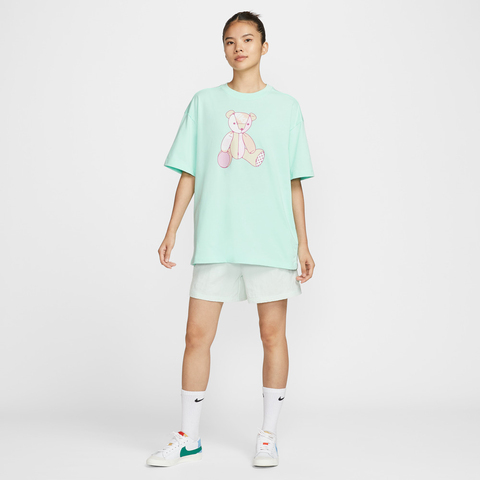 NIKE耐克2025女子AS W NSW SS OS TEE BEAR GCEL针织无领短TIM3380-353