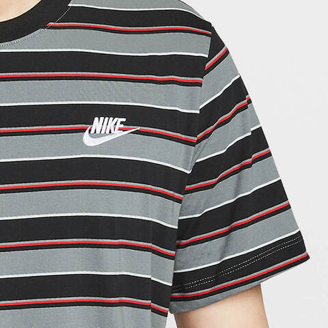 NIKE耐克2025男子AS M NSW TEE CLUB STRIPE SP25针织无领短THJ0551-011