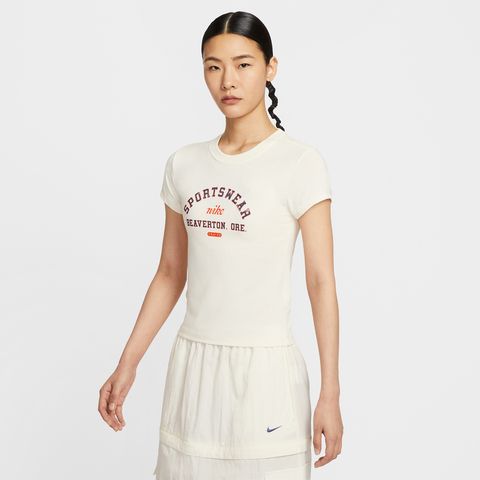 NIKE耐克2025女子AS W NSW PHOENIX SS SLIM TEE针织无领短THV4975-110