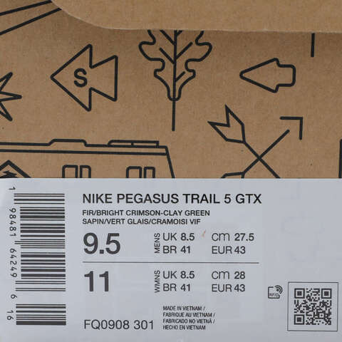 NIKE耐克2025男子NIKE PEGASUS TRAIL 5 GTX跑步FQ0908-301