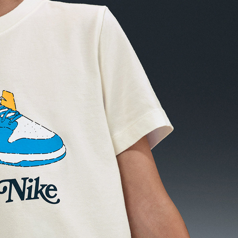NIKE耐克2025大童K NSW TEE FLY DUNK针织无领短THV5208-100