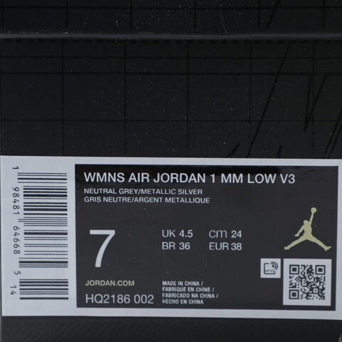 JordanJordan2026女子WMNS AIR JORDAN 1 MM LOW V3乔丹HQ2186-002