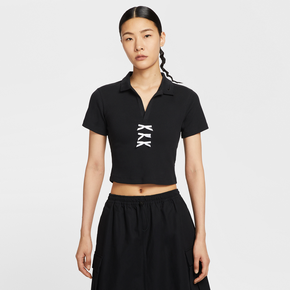 NIKE耐克2025女子AS W NSW SS RIB POLO GCEL针织有领短TIM3393-010