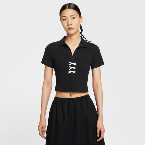 NIKE耐克2025女子AS W NSW SS RIB POLO GCEL针织有领短TIM3393-010