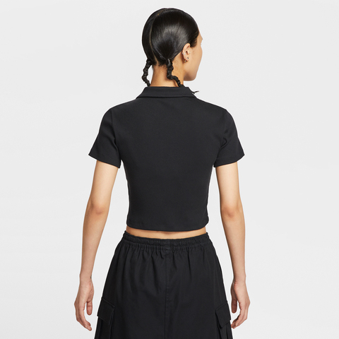 NIKE耐克2025女子AS W NSW SS RIB POLO GCEL针织有领短TIM3393-010