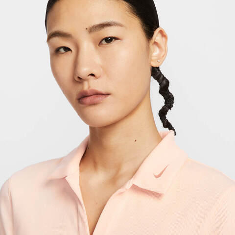 NIKE耐克2025女子AS W NSW SS RIB POLO GCEL针织有领短TIM3393-664