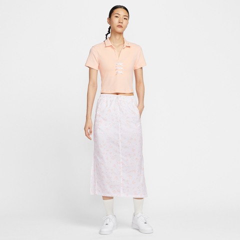 NIKE耐克2025女子AS W NSW SS RIB POLO GCEL针织有领短TIM3393-664