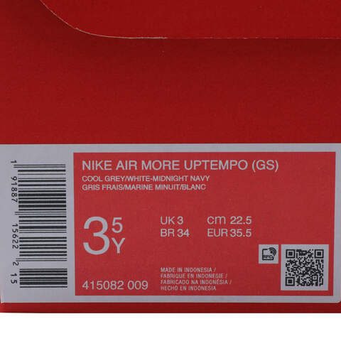 NIKE耐克2025男大童NIKE AIR MORE UPTEMPO (GS)儿童415082-009
