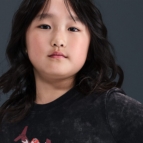 NIKE耐克2025大童K NSW TEE FLY DUNK针织无领短THV5208-010