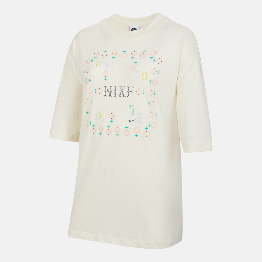 NIKE耐克2025女大童G NSW TEE SS OS GCEL针织无领短TII0469-047