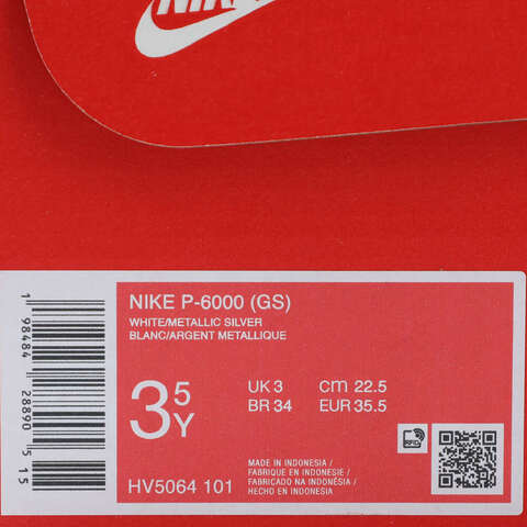 NIKE耐克2025男大童NIKE P-6000 (GS)儿童HV5064-101