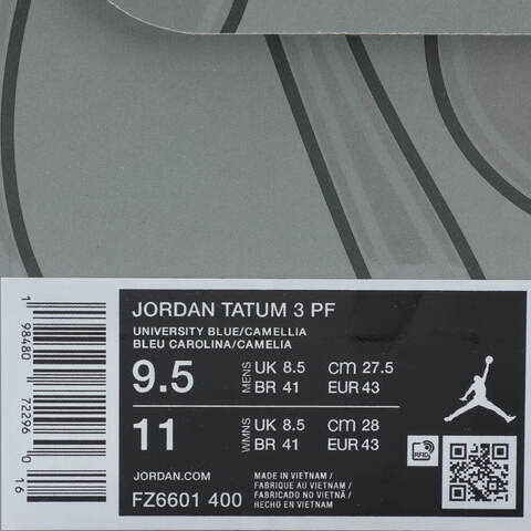 NIKE耐克2025男子JORDAN TATUM 3 PF乔丹FZ6601-400