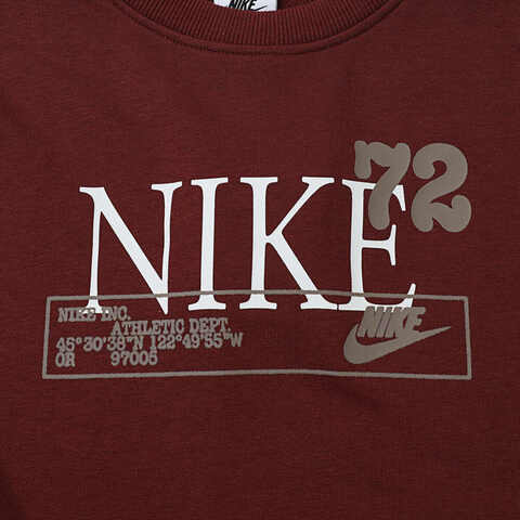 NIKE耐克2025大童K NSW REDUX FLC CREW GCEL针织无帽卫衣IM3386-619