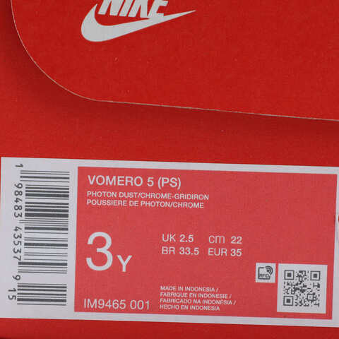 NIKE耐克2025男小童VOMERO 5 (PS)儿童IM9465-001