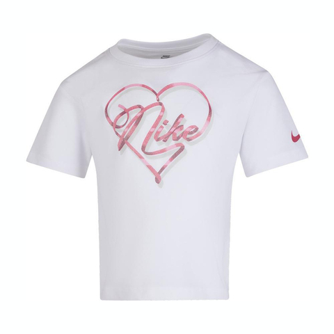 NIKE耐克2025女小童短袖T恤针织无领短TNY2532041PS-001