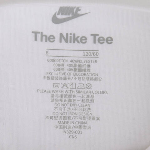 NIKE耐克2025女小童短袖T恤针织无领短TNY2532043PS-001
