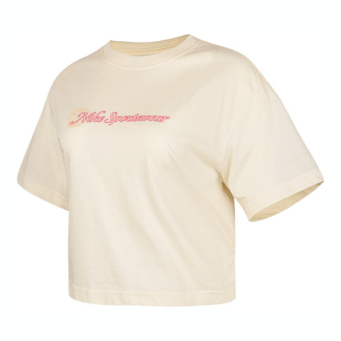 NIKE耐克2025女子AS W NSW CLUB SS CROP TEE CC针织无领短THV4948-110
