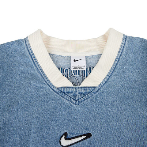 NIKE耐克2025男子AS M NK DENIM SS TOP NAOS PIN针织无领短THV1919-436