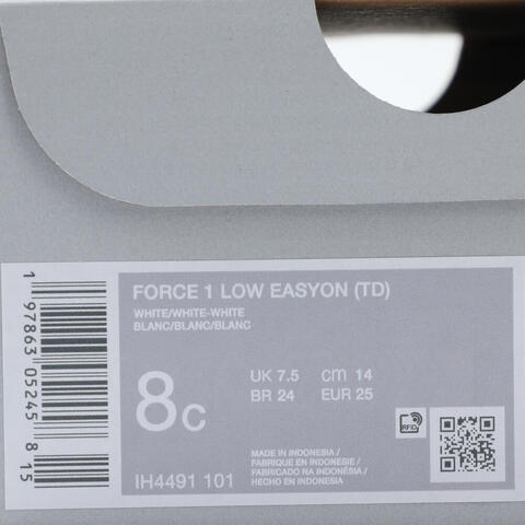 NIKE耐克2025男婴童FORCE 1 LOW EASYON (TD)儿童IH4491-101