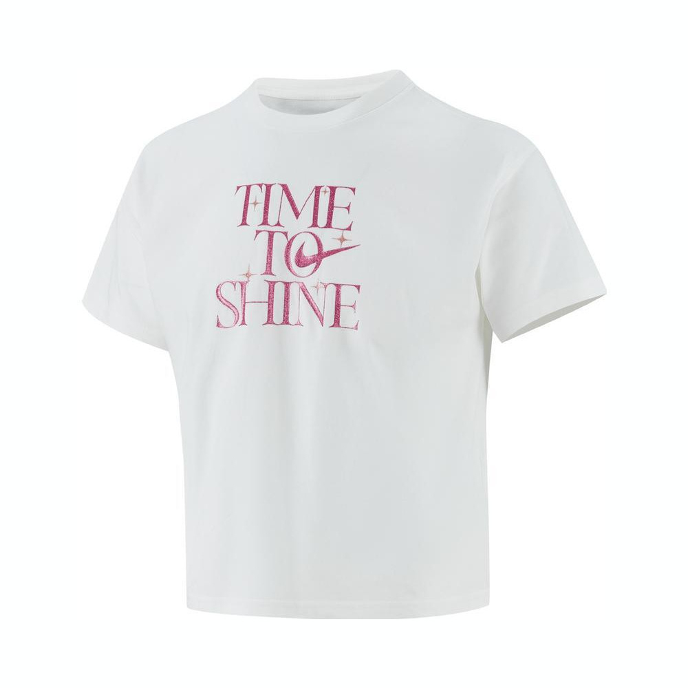 NIKE耐克2025女大童G NSW TEE EMPOWER SHINE针织无领短THV5722-100