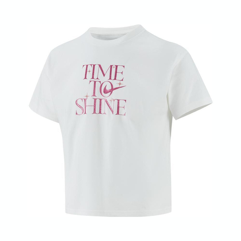 NIKE耐克2025女大童G NSW TEE EMPOWER SHINE针织无领短THV5722-100