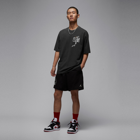 NIKE耐克2025男子AS M J BRK SBB OVSZ GFX SS CRW针织无领短TIB3298-045