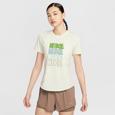 NIKE耐克2025女子AS W NK SWIFT DF SS TOP GCEL针织无领短TII0465-047