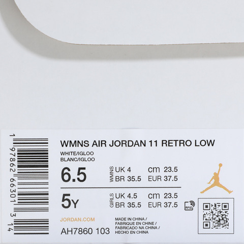 NIKE耐克2025女子Air Jordan 11 Retro Low乔丹AH7860-103