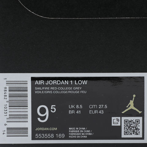 NIKE耐克2025男子AIR JORDAN 1 LOW乔丹553558-169