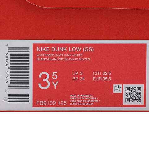 NIKE耐克2025男大童NIKE DUNK LOW (GS)儿童FB9109-125