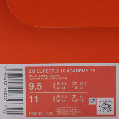 NIKE耐克2025男子ZM SUPERFLY 10 ACADEMY TF足球FQ8331-600